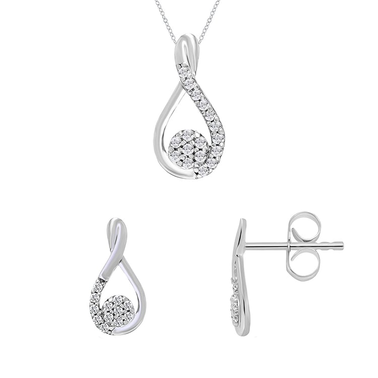 Goldenes Schmuckset mit Diamanten Naomi