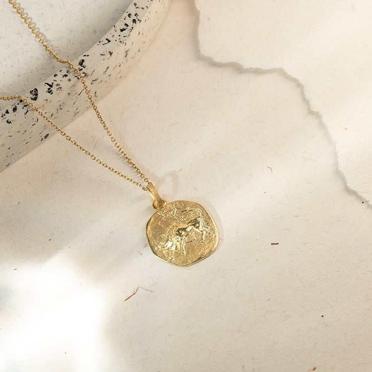 Silberanhänger mit Symbolen des Tierkreiszeichens 136656