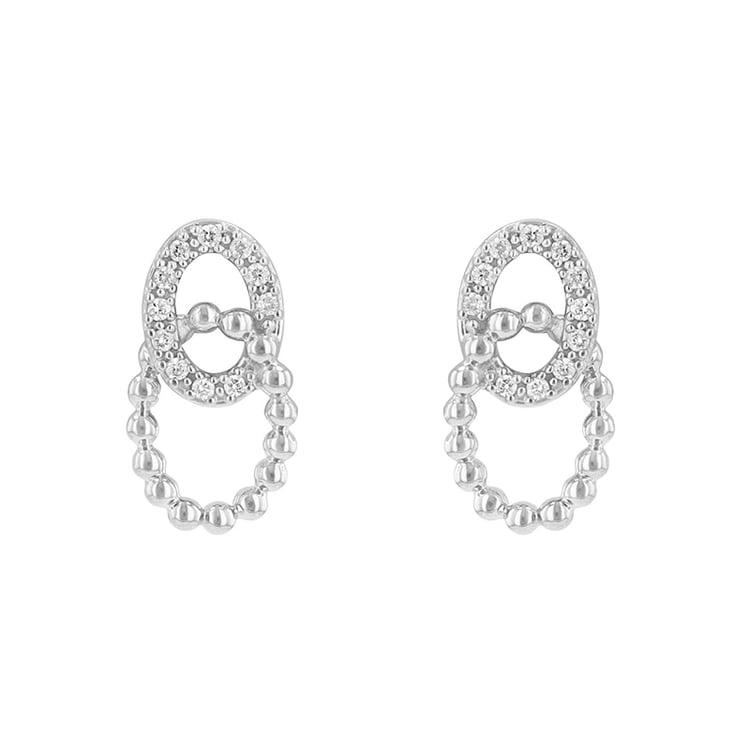 Durchflochtene Ohrringe mit Diamanten Helene