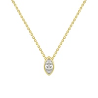 Goldkette mit 0.25ct GIA-zertifiziertem Diamant im Marquiseschliff Rabba