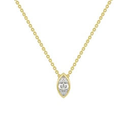 Goldkette mit 0.25ct GIA-zertifiziertem Diamant im Marquiseschliff Rabba