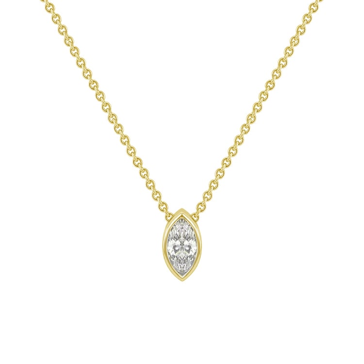 Zertifizierter Marquiseschliff Diamant als Halskette