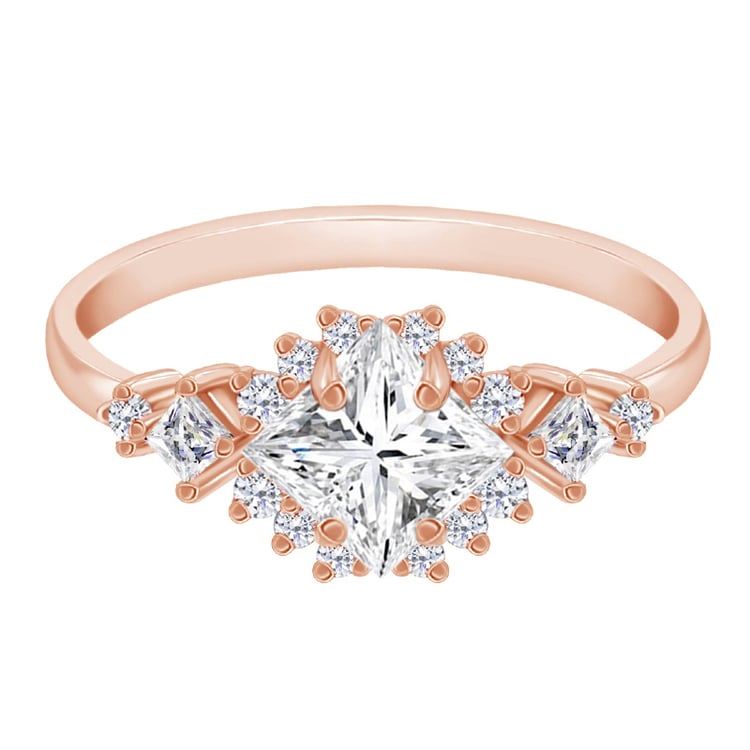 Silberner Ring mit Princess-Moissanit Medrie 167313