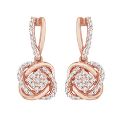Geflochtene Diamantohrringe Eamon