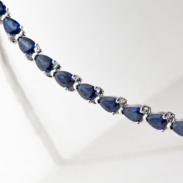 Charmantes Silberarmband mit Saphiren Glynis 146549