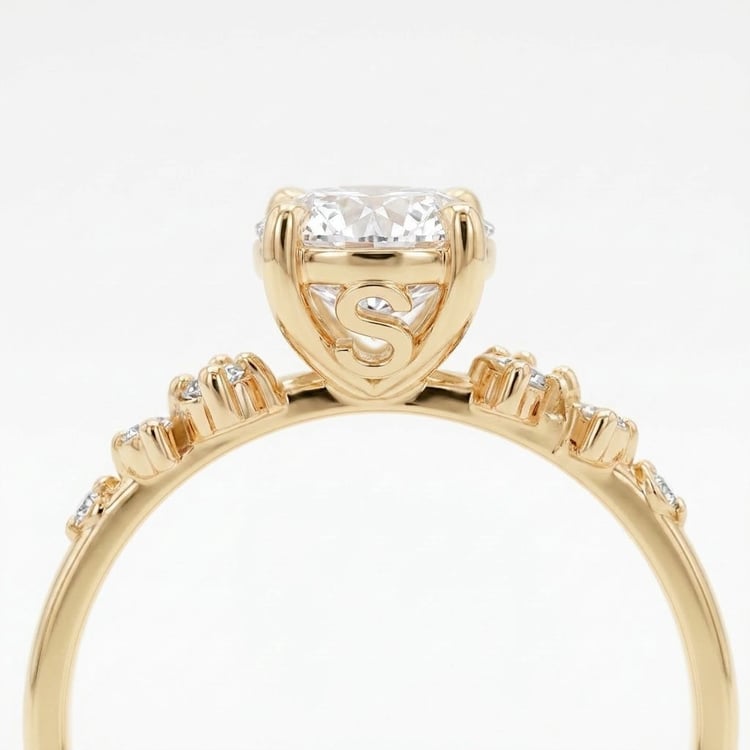 Verlobungsring mit Buchstaben und Diamanten Olha 167606