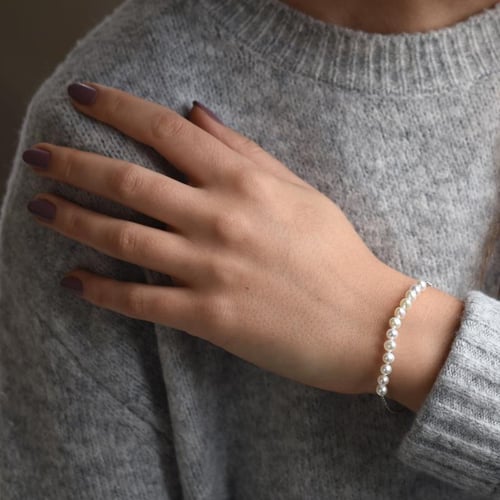 Armband mit Perlen aus Silber Cynthia