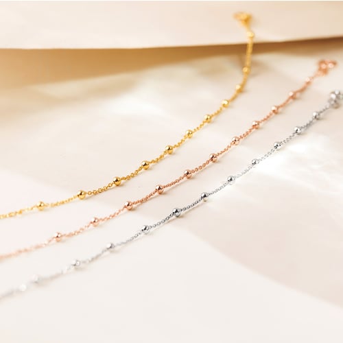 Silbernes Armband mit Kugeln 18 cm