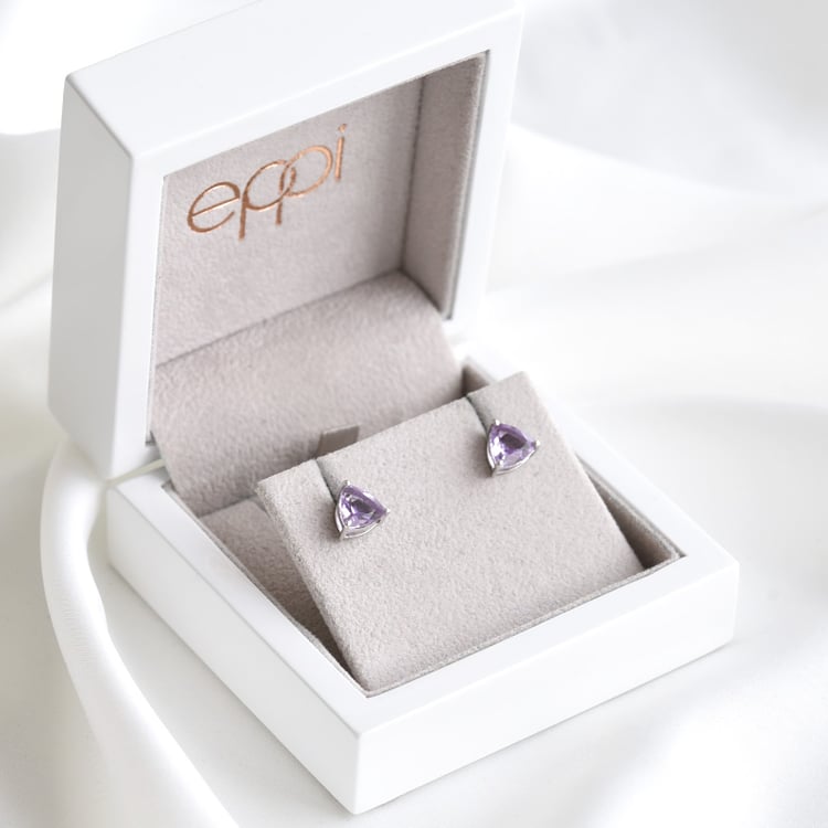 Silberne Ohrringe mit Amethysten Nellie 78721