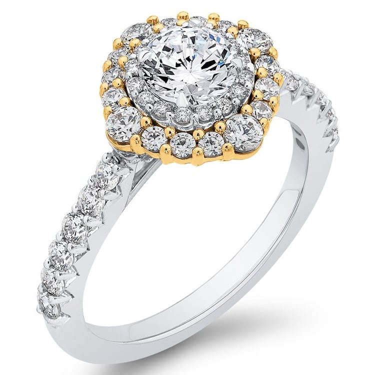 Goldener Diamantring
