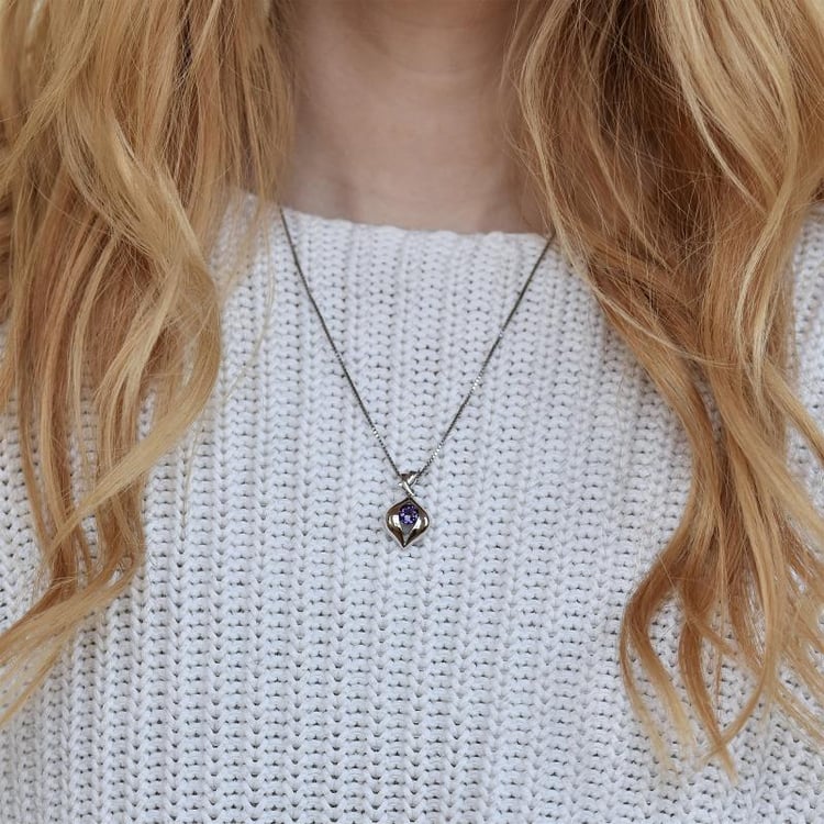 Anhänger aus Silber mit Amethyst 28601