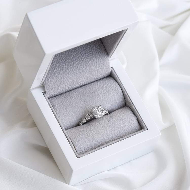 Luxuriöses Ringset mit glänzenden Diamanten Tristan 85754