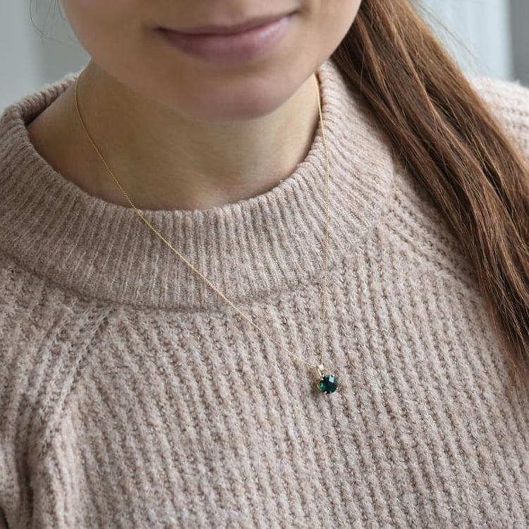 Goldener Smaragdanhänger Icy 23314