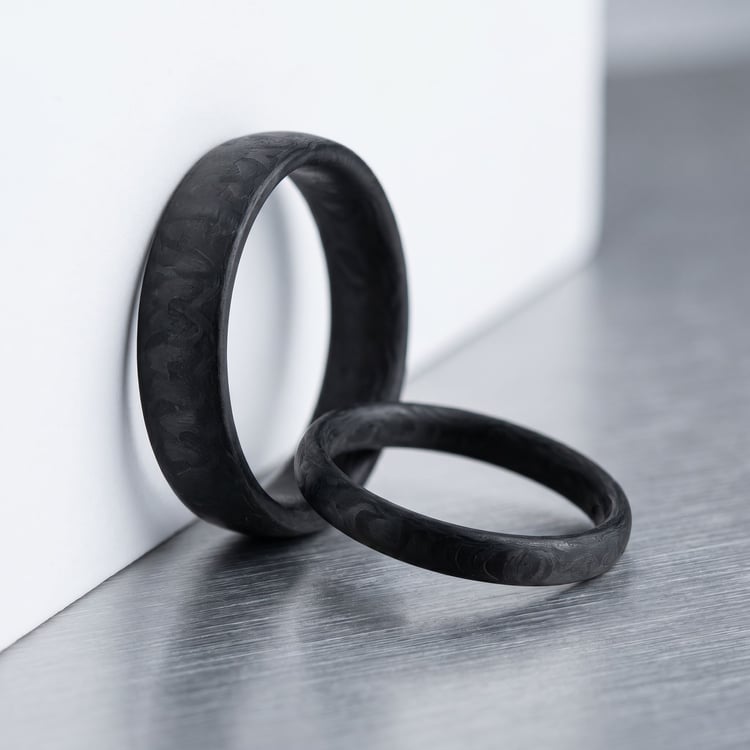 Minimalistische Eheringe aus Carbon John 168407