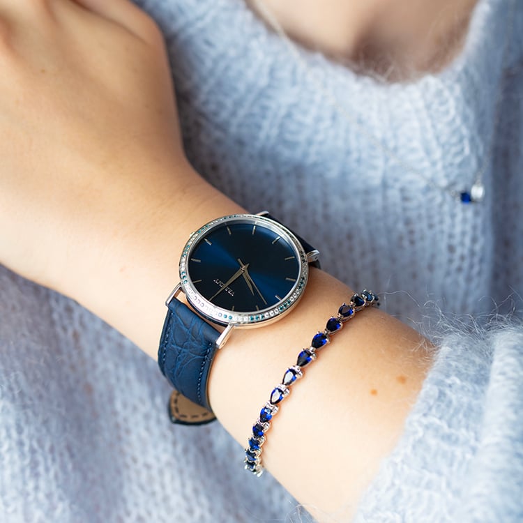 Charmantes Silberarmband mit Saphiren Glynis 147111