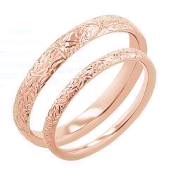 Eheringe mit Blumengravur Willis