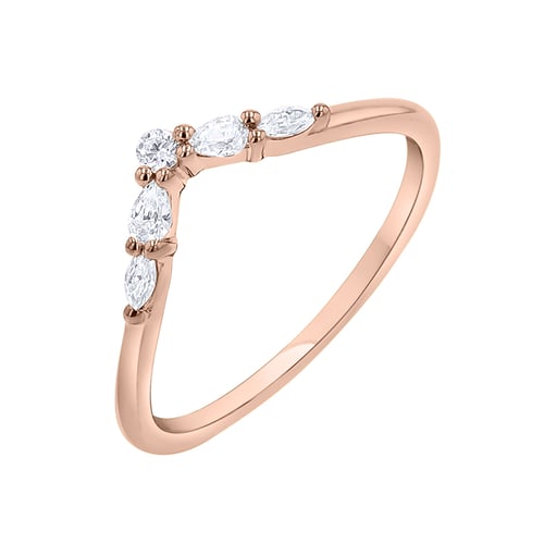Ring in V-Form mit Lab Grown Diamanten Craig
