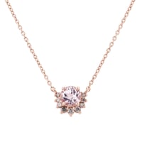 Goldene Kette mit Morganit Alayna