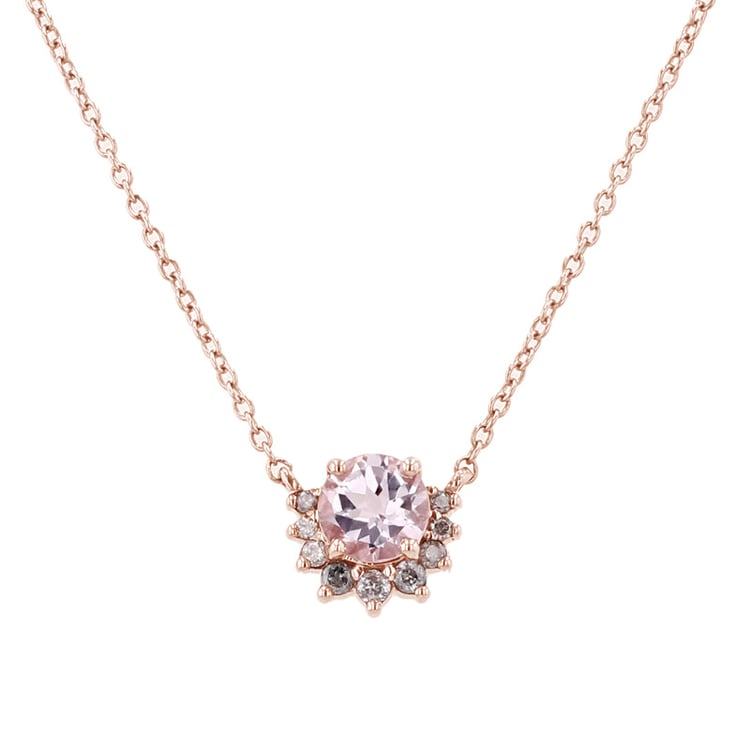 Goldene Kette mit Morganit Alayna