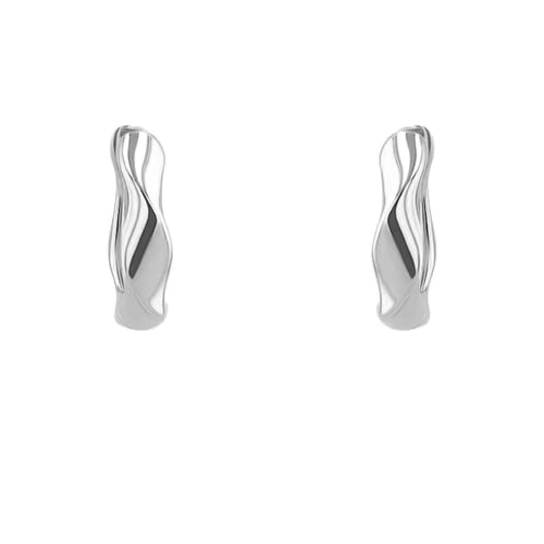 Gewellte runde Ohrringe aus Silber Tilly