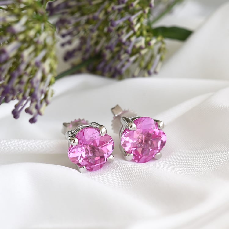 Silberne Schmuckkollektion mit rosa Saphiren Daphne 82358