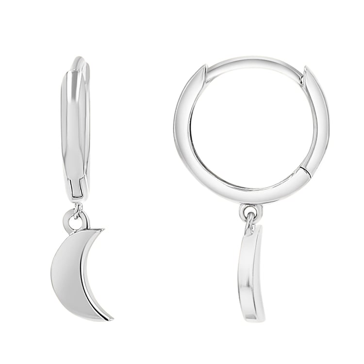 Runde silberne Ohrringe mit Halbmond Aibek 148646