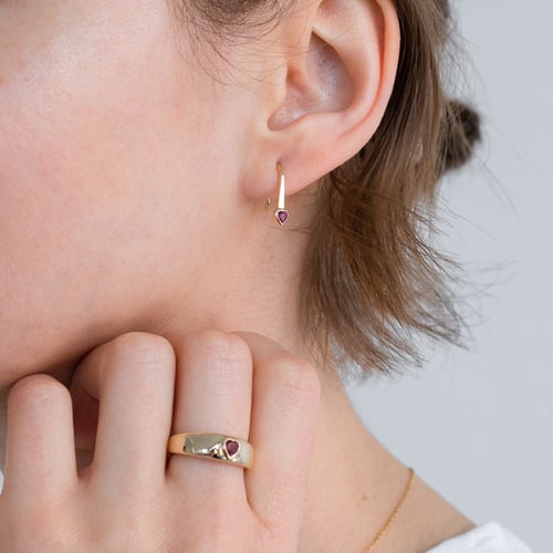 Ring mit Rubin-Herzen Maud