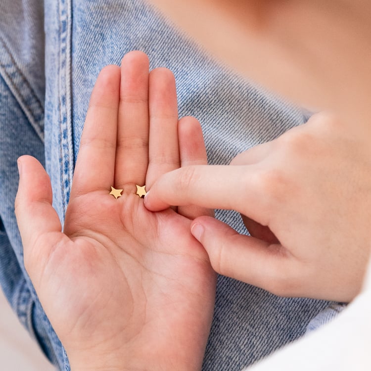 Silberne Ohrstecker in Sternform Der Kleine Prinz 122256