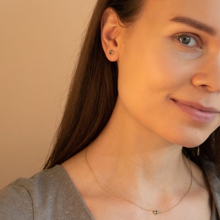 Minimalistische Ohrringe mit Salt and Pepper Diamanten Shyla 103541