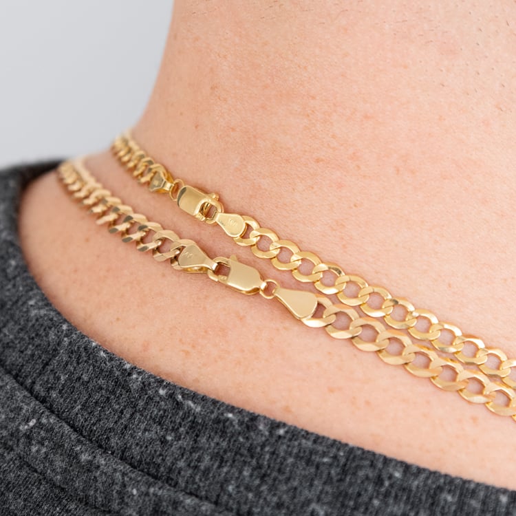 Starke Panzerkette 55 cm aus 585er Gold 119675