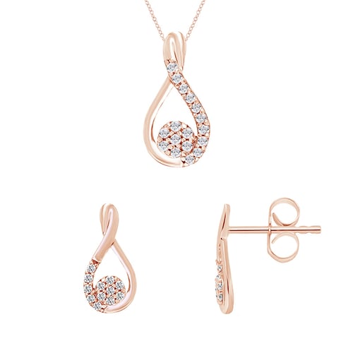 Goldenes Schmuckset mit Lab Grown Diamanten Naomi