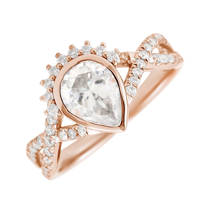 Einzigartiger Verlobungsring mit Moissaniten Alica 123224