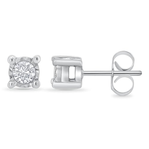 Einfache Ohrstecker mit Diamanten Dommila