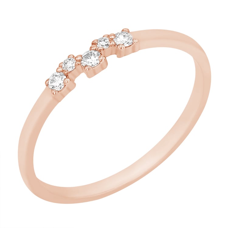 Ring mit Diamanten aus Roségold Blanka