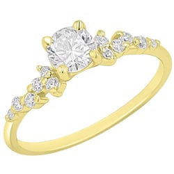 Verlobungsring mit Buchstaben und Diamanten Carina