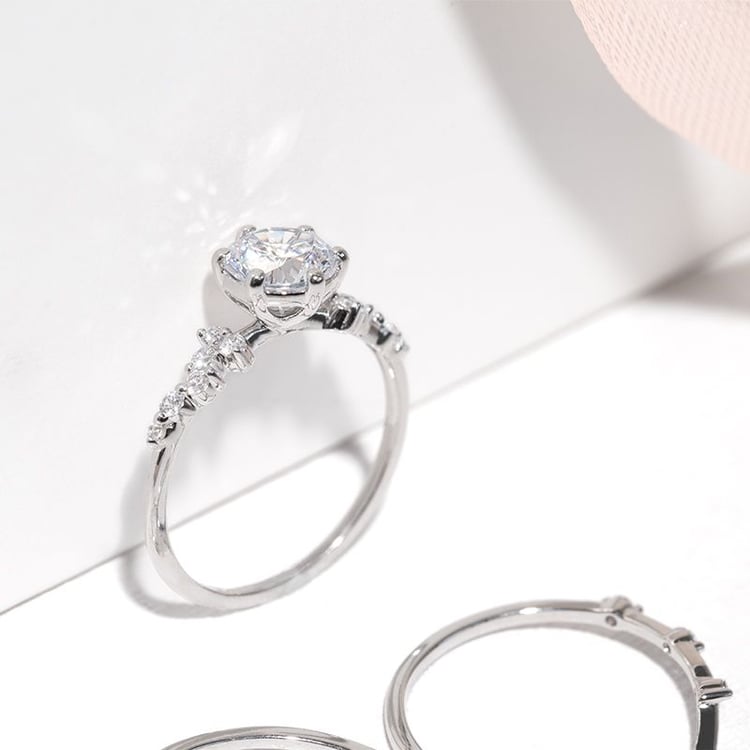 Ringset mit Lab Grown Diamanten nach Wahl Carina 128074