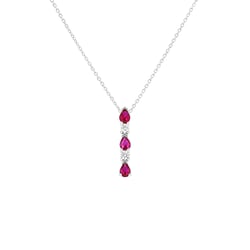 Eleganter Anhänger mit Diamanten und Rubinen Muriel