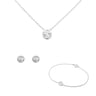 Set aus zarten Schmuckstücken mit weißen Topasen Tolar