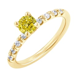 Verlobungsring mit gelbem Diamant Megha