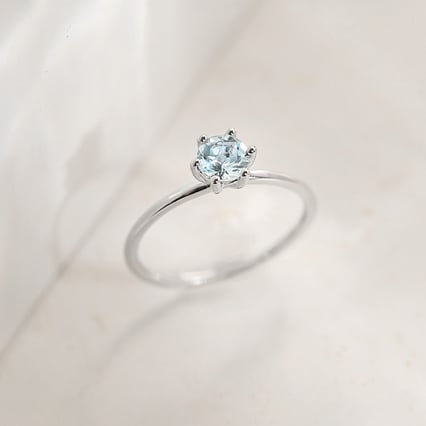 Verlobungsring mit Aquamarin Birdie