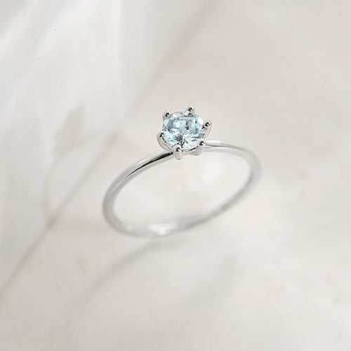 Verlobungsring mit Aquamarin Birdie