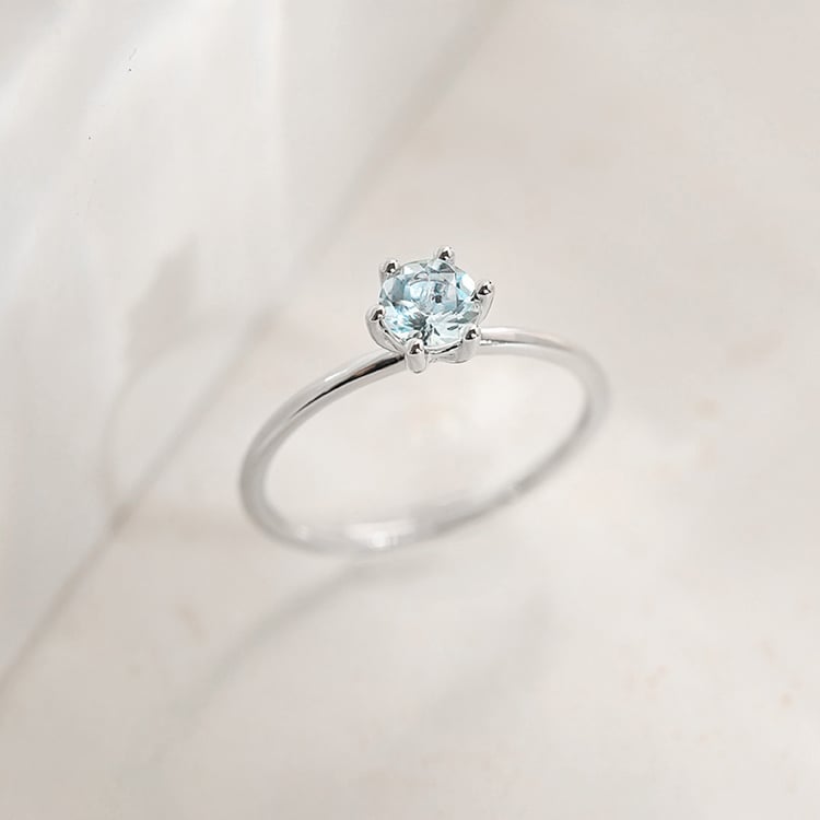 Verlobungsring mit Aquamarin Birdie 152683