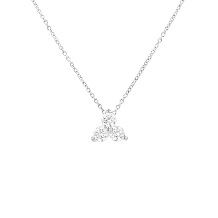 Romantischer Anhänger mit drei Diamanten Lizzy