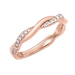Ineinander verschlungener Ring mit Moissaniten Malea