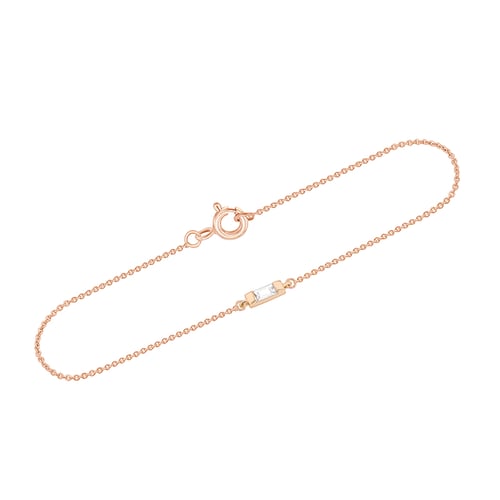 Minimalistisches Armband mit weißem Saphir Serafina
