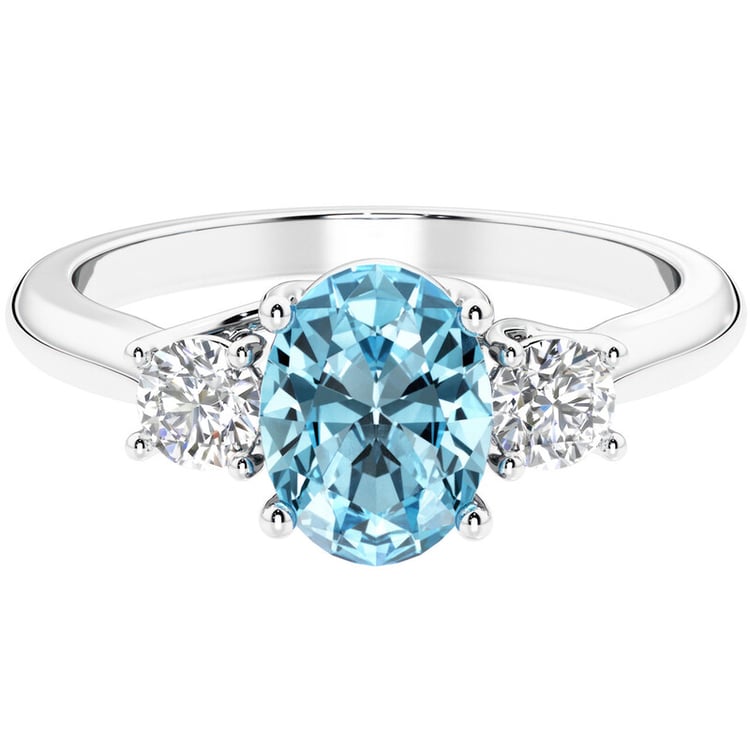 Verlobungsring mit Topas und Lab Grown Diamanten Brink 146388