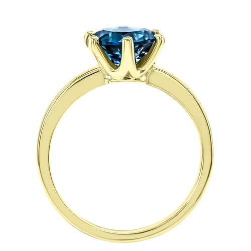 Goldener Verlobungsring mit Londontopas Mukti