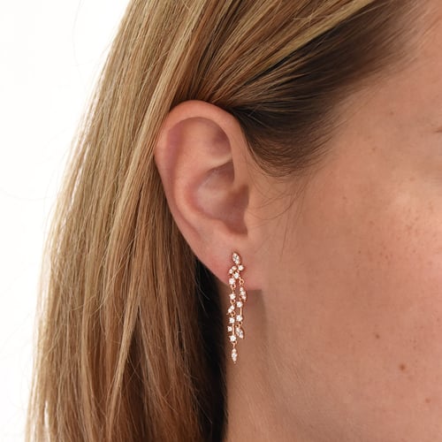 Hängeohrringe mit Diamanten Lungile