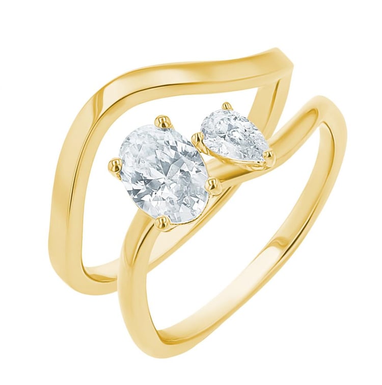 Romantisches Verlobungs-Set mit Lab Grown Diamantringen Leila 156182