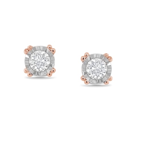Diamantohrringe mit Diamanten in Bezelfassugn Ammanda